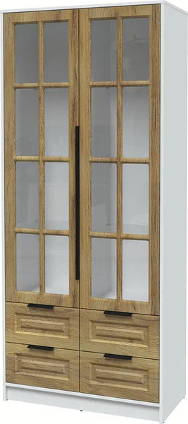 Шкаф с витриной Интерлиния Концепт КТ-ШВ2 Деко - фото