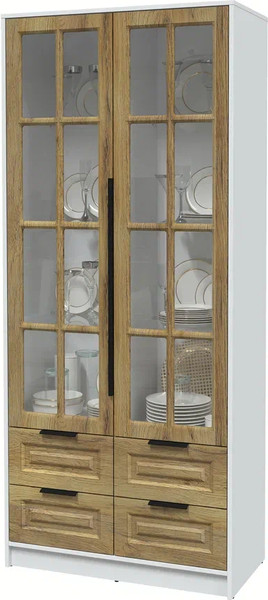 Шкаф с витриной Интерлиния Концепт КТ-ШВ2 Деко