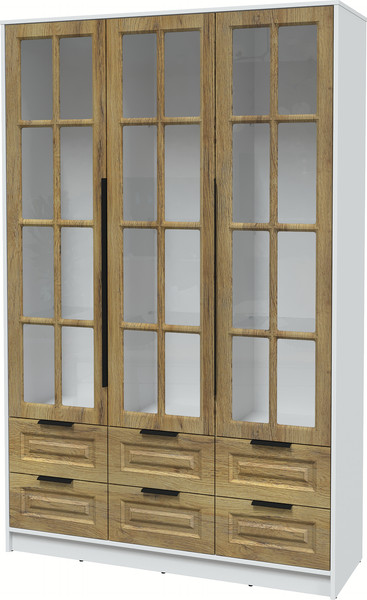 Шкаф с витриной Интерлиния Концепт КТ-ШВ3 Деко - фото