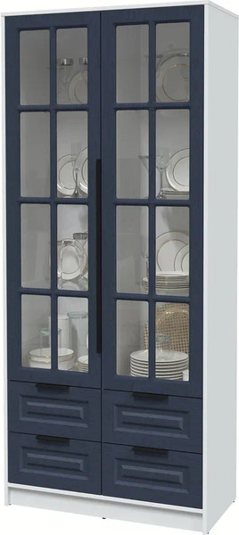 Шкаф с витриной Интерлиния Концепт КТ-ШВ2 Деко