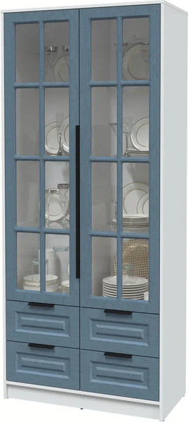 Шкаф с витриной Интерлиния Концепт КТ-ШВ2 Деко