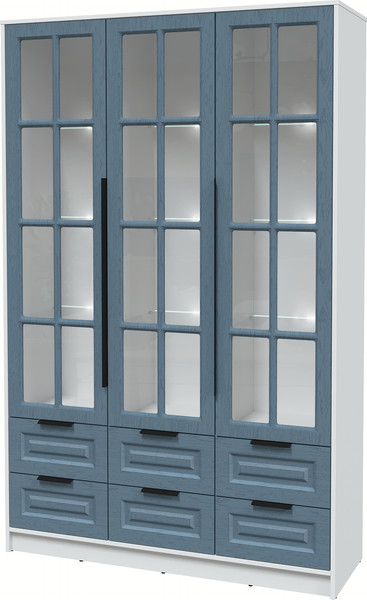 Шкаф с витриной Интерлиния Концепт КТ-ШВ3 с подсветкой Деко - фото