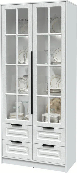 Шкаф с витриной Интерлиния Концепт КТ-ШВ2 с подсветкой Деко