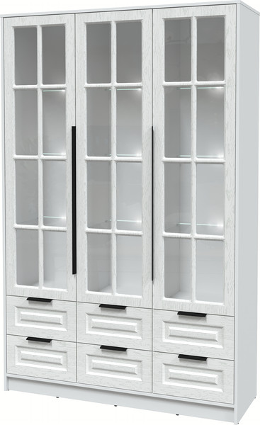 Шкаф с витриной Интерлиния Концепт КТ-ШВ3 с подсветкой Деко - фото