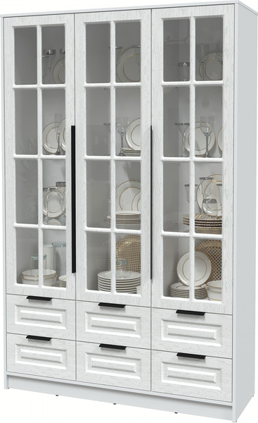 Шкаф с витриной Интерлиния Концепт КТ-ШВ3 Деко