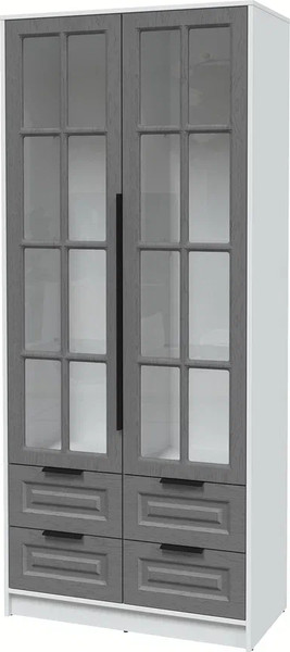 Шкаф с витриной Интерлиния Концепт КТ-ШВ2 Деко - фото