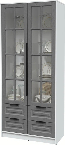 Шкаф с витриной Интерлиния Концепт КТ-ШВ2 Деко