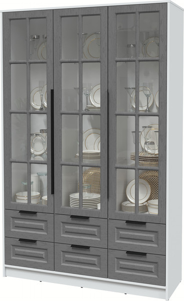 Шкаф с витриной Интерлиния Концепт КТ-ШВ3 Деко