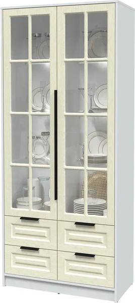 Шкаф с витриной Интерлиния Концепт КТ-ШВ2 с подсветкой Деко