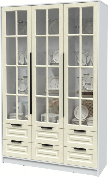 Шкаф с витриной Интерлиния Концепт КТ-ШВ3 Деко