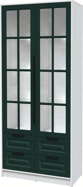 Шкаф с витриной Интерлиния Концепт КТ-ШВ2 с подсветкой Деко - фото