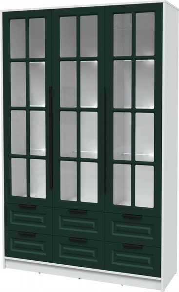 Шкаф с витриной Интерлиния Концепт КТ-ШВ3 с подсветкой Деко - фото