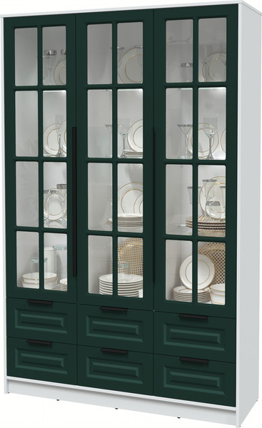 Шкаф с витриной Интерлиния Концепт КТ-ШВ3 с подсветкой Деко