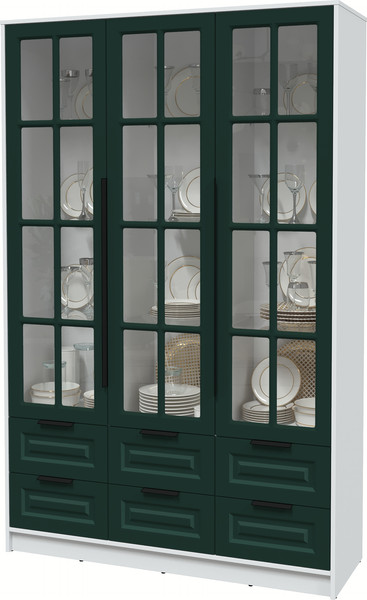 Шкаф с витриной Интерлиния Концепт КТ-ШВ3 Деко - фото