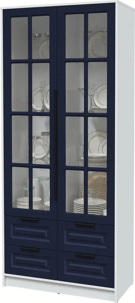 Шкаф с витриной Интерлиния Концепт КТ-ШВ2 Деко