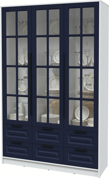 Шкаф с витриной Интерлиния Концепт КТ-ШВ3 Деко