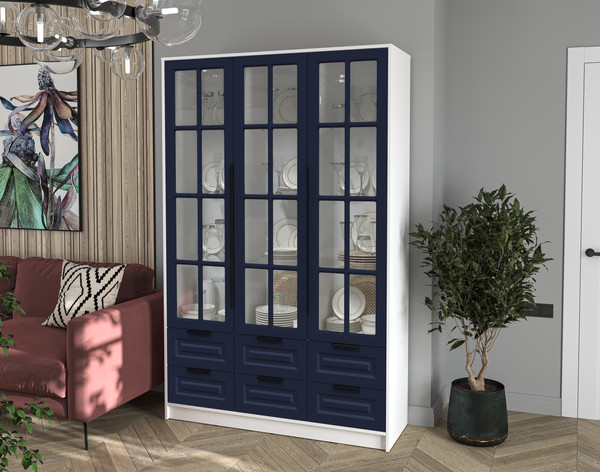 Шкаф с витриной Интерлиния Концепт КТ-ШВ3 Деко