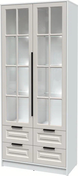 Шкаф с витриной Интерлиния Концепт КТ-ШВ2 с подсветкой Деко - фото