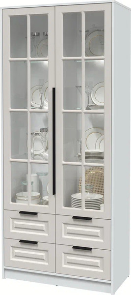 Шкаф с витриной Интерлиния Концепт КТ-ШВ2 с подсветкой Деко