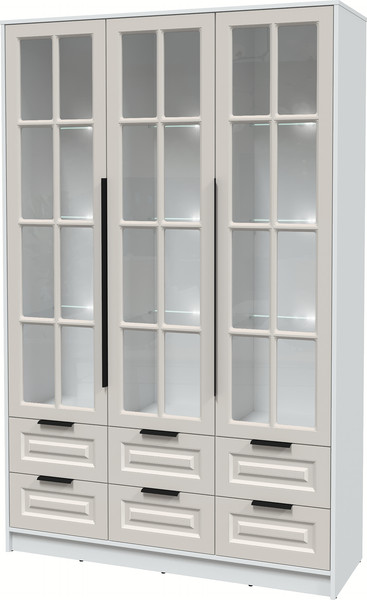 Шкаф с витриной Интерлиния Концепт КТ-ШВ3 с подсветкой Деко - фото