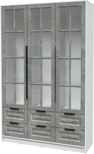 Шкаф с витриной Интерлиния Концепт КТ-ШВ3 Деко - фото