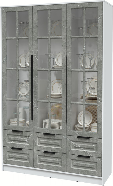 Шкаф с витриной Интерлиния Концепт КТ-ШВ3 Деко