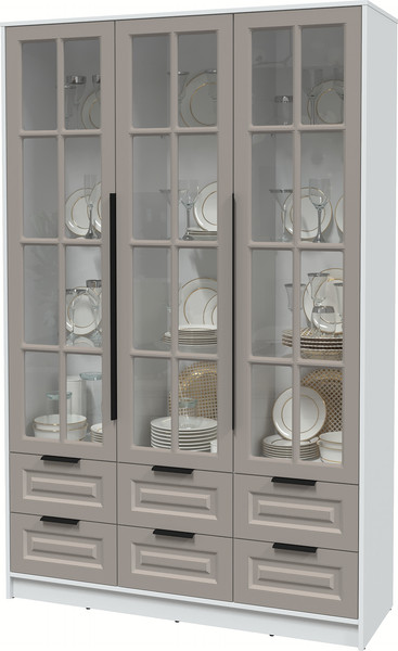 Шкаф с витриной Интерлиния Концепт КТ-ШВ3 Деко