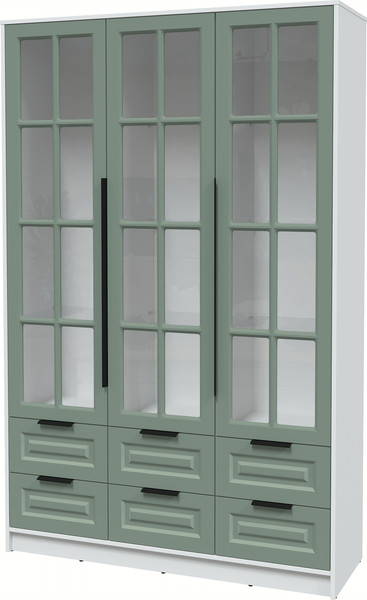 Шкаф с витриной Интерлиния Концепт КТ-ШВ3 Деко - фото