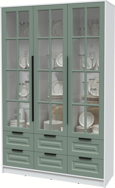 Шкаф с витриной Интерлиния Концепт КТ-ШВ3 Деко