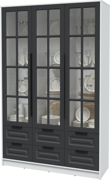 Шкаф с витриной Интерлиния Концепт КТ-ШВ3 Деко