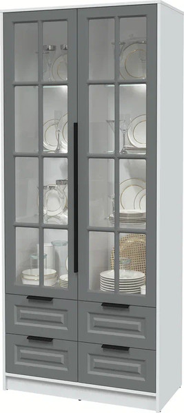 Шкаф с витриной Интерлиния Концепт КТ-ШВ2 с подсветкой Деко