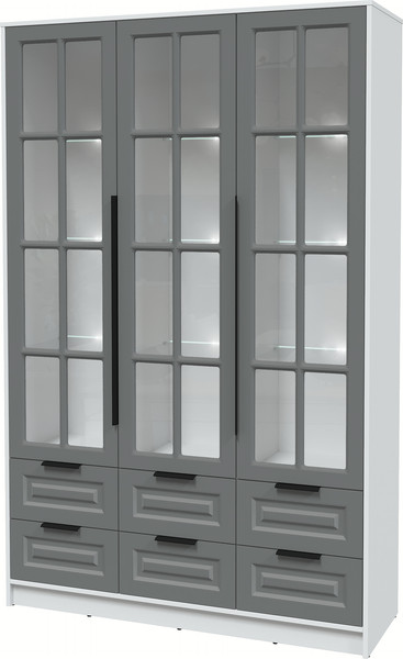 Шкаф с витриной Интерлиния Концепт КТ-ШВ3 с подсветкой Деко - фото