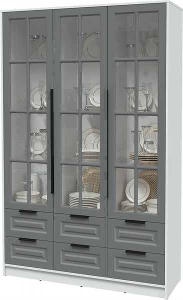 Шкаф с витриной Интерлиния Концепт КТ-ШВ3 Деко