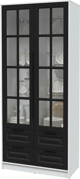 Шкаф с витриной Интерлиния Концепт КТ-ШВ2 Деко