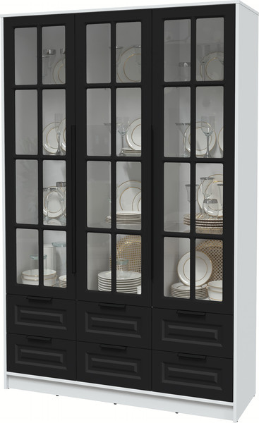 Шкаф с витриной Интерлиния Концепт КТ-ШВ3 Деко