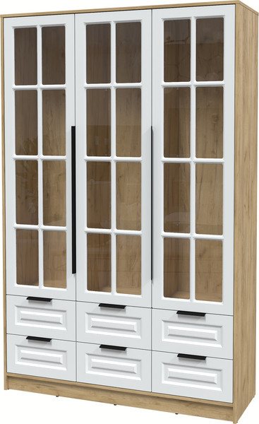 Шкаф с витриной Интерлиния Концепт КТ-ШВ3 Деко - фото