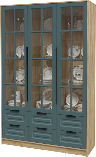 Шкаф с витриной Интерлиния Концепт КТ-ШВ3 Деко