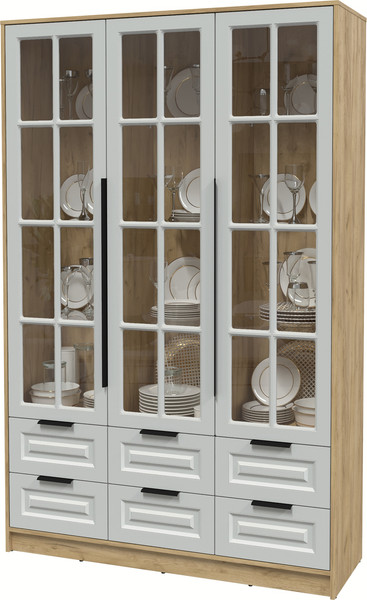 Шкаф с витриной Интерлиния Концепт КТ-ШВ3 Деко