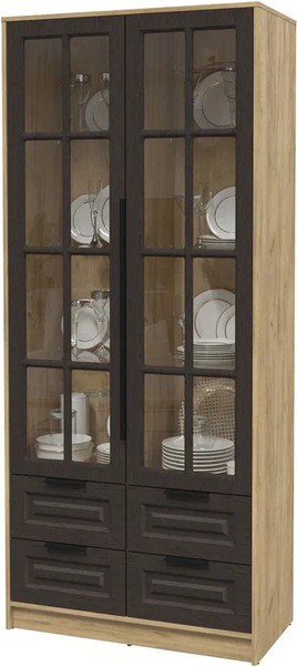 Шкаф с витриной Интерлиния Концепт КТ-ШВ2 Деко