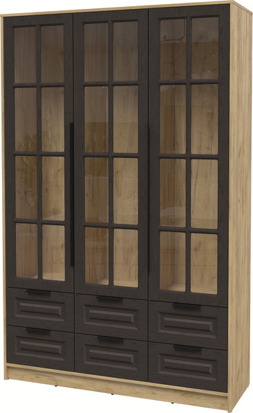 Шкаф с витриной Интерлиния Концепт КТ-ШВ3 Деко - фото