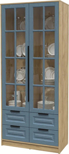 Шкаф с витриной Интерлиния Концепт КТ-ШВ2 Деко