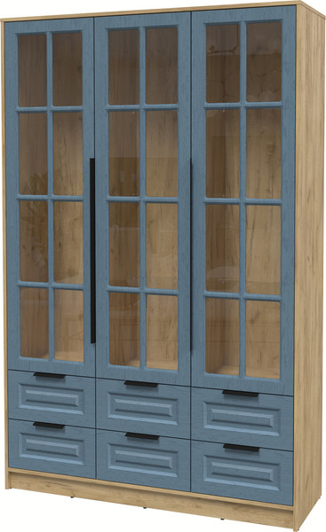 Шкаф с витриной Интерлиния Концепт КТ-ШВ3 Деко - фото