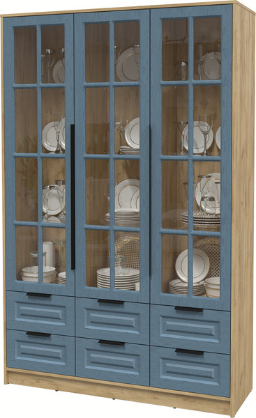 Шкаф с витриной Интерлиния Концепт КТ-ШВ3 Деко