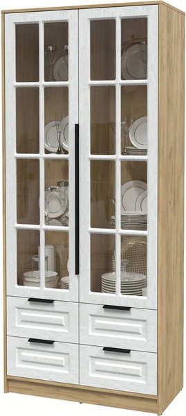 Шкаф с витриной Интерлиния Концепт КТ-ШВ2 Деко