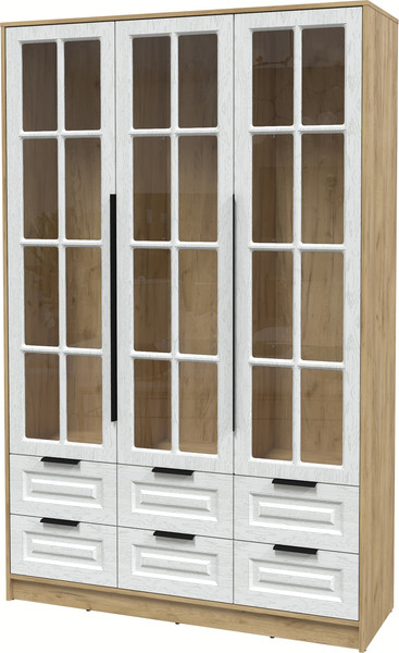 Шкаф с витриной Интерлиния Концепт КТ-ШВ3 Деко - фото