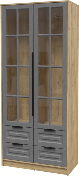 Шкаф с витриной Интерлиния Концепт КТ-ШВ2 Деко - фото