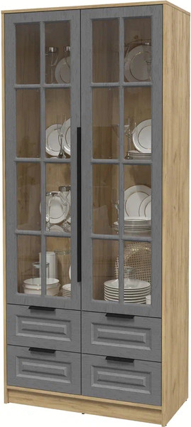 Шкаф с витриной Интерлиния Концепт КТ-ШВ2 Деко