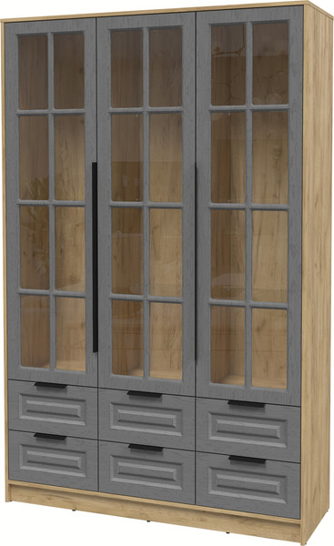 Шкаф с витриной Интерлиния Концепт КТ-ШВ3 Деко - фото