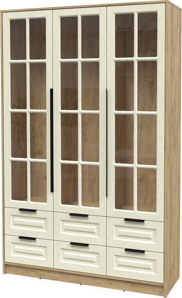 Шкаф с витриной Интерлиния Концепт КТ-ШВ3 Деко - фото