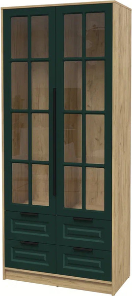 Шкаф с витриной Интерлиния Концепт КТ-ШВ2 Деко - фото